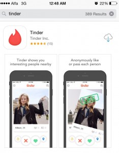 Tinder logo on app store